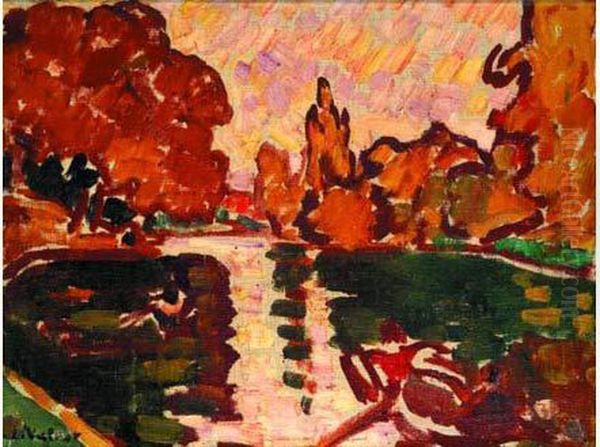 Le Lac Du Bois De Boulogne, Vers 1940 by Louis Valtat