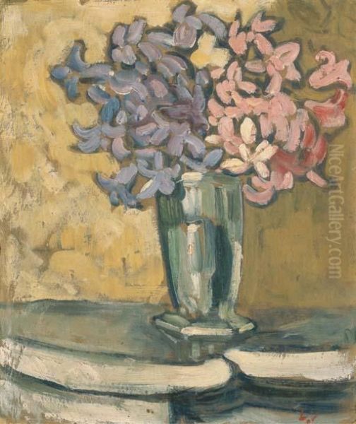 Vase De Fleurs Oil Painting by Louis Valtat