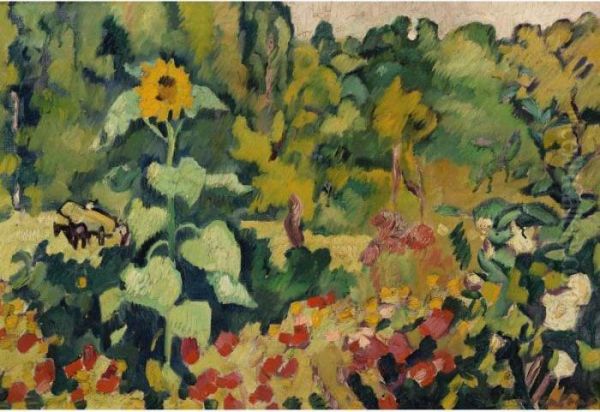 Paysage Ensoleille, Choisel Oil Painting by Louis Valtat