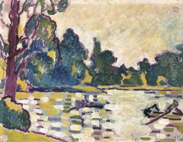 Bois De Boulogne Oil Painting by Louis Valtat