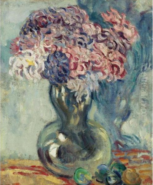 Chrysanthemes Oil Painting by Louis Valtat