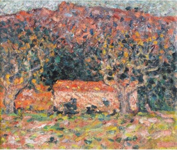 La Maison Sous Les Oliviers A Agay Oil Painting by Louis Valtat