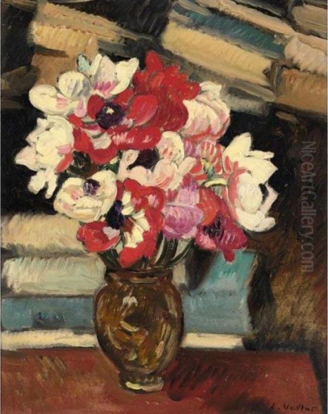 Bouquet D' Anemones Oil Painting by Louis Valtat