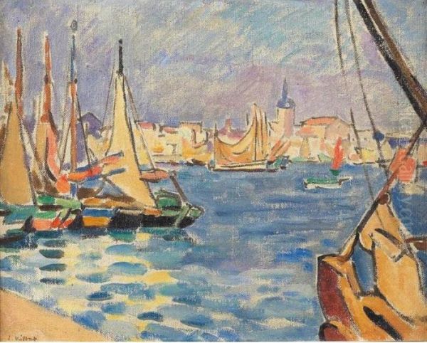 Le Port Ensoleille Oil Painting by Louis Valtat