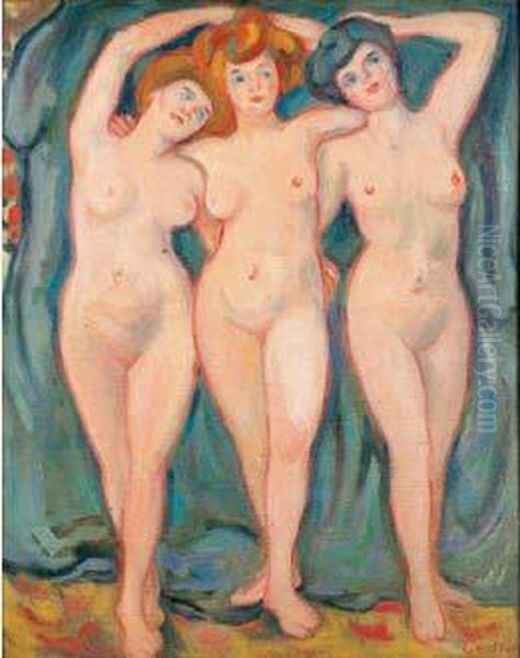 Les Trois Graces Oil Painting by Louis Valtat