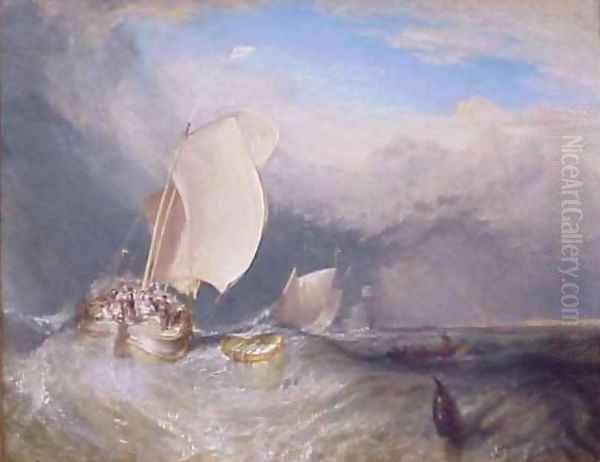 Fishing Boats with Huckster Bargaining for Fish Oil Painting by Joseph Mallord William Turner