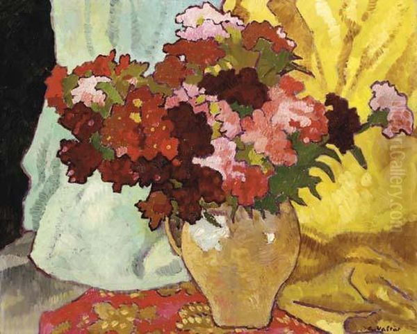 Vase De Fleurs Oil Painting by Louis Valtat