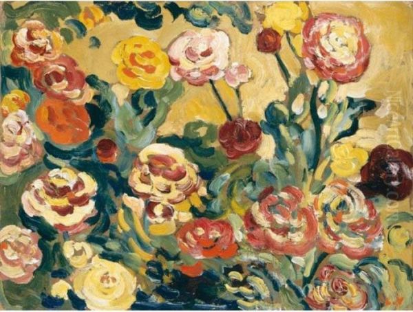 Fleurs Oil Painting by Louis Valtat