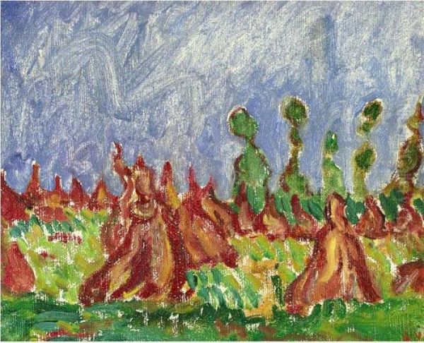 Les Meules En Normandie Oil Painting by Louis Valtat