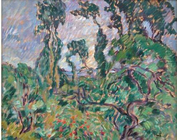 Paysage Aux Coquelicots Oil Painting by Louis Valtat