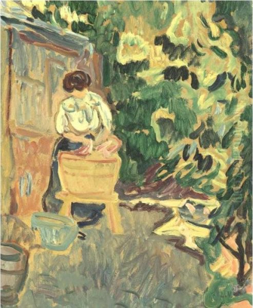 La Laveuse Oil Painting by Louis Valtat