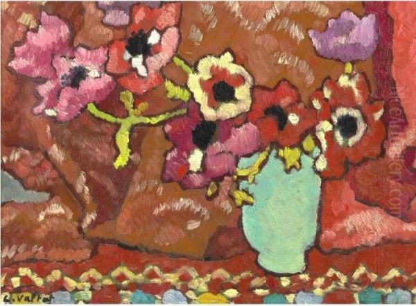 Anemones Au Petit Vase Bleu by Louis Valtat