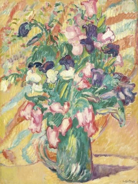 Vase De Fleurs Oil Painting by Louis Valtat