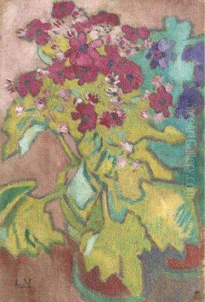 Vase De Fleurs Oil Painting by Louis Valtat