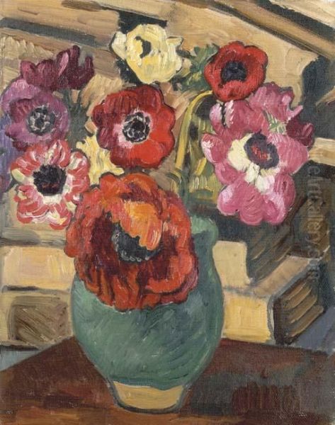 Fleurs Dans Un Vase Oil Painting by Louis Valtat