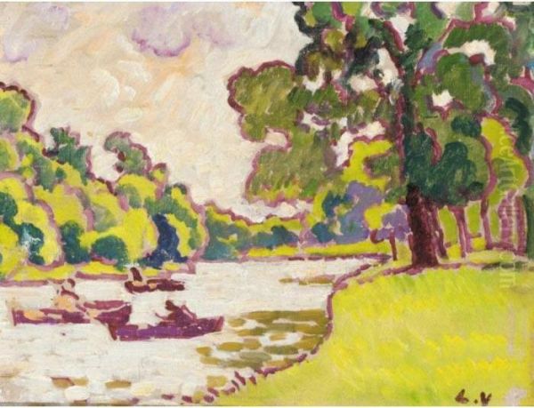 Barques Au Bois De Boulogne Oil Painting by Louis Valtat