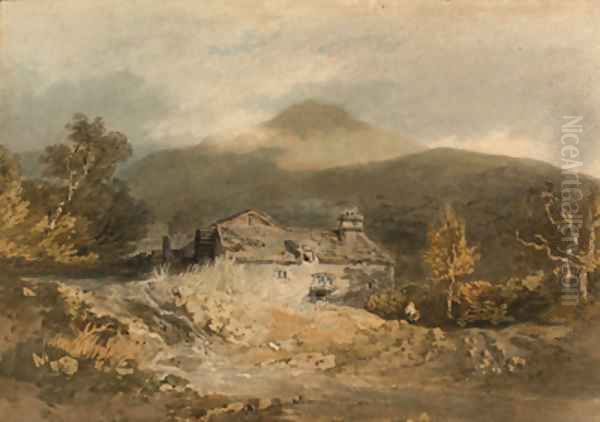 A mill in North Wales Oil Painting by Joseph Mallord William Turner