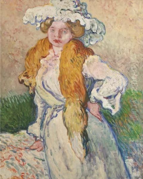 Femme Au Renard Oil Painting by Louis Valtat