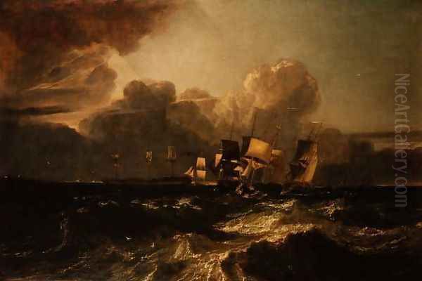 Ships Bearing up for Anchorage Oil Painting by Joseph Mallord William Turner