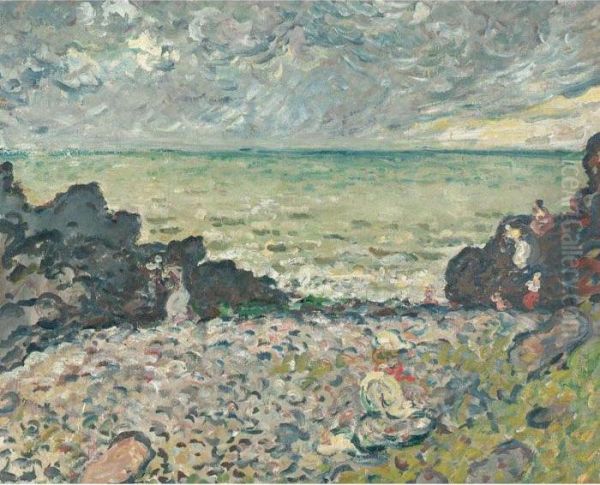 Au Bord De La Mer Oil Painting by Louis Valtat