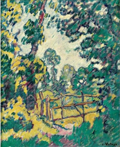 La Barriere Du Pre En Normandie Oil Painting by Louis Valtat