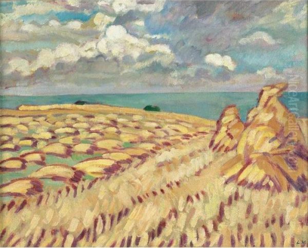 Normandie, La Moisson En Bord De Mer Oil Painting by Louis Valtat