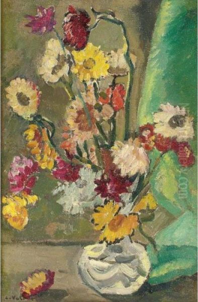 Immortelles Au Petit Vase De Crystal Oil Painting by Louis Valtat