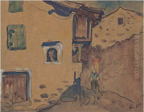 Prats De Mollo, Catalogne, Circa 1895 Oil Painting by Louis Valtat