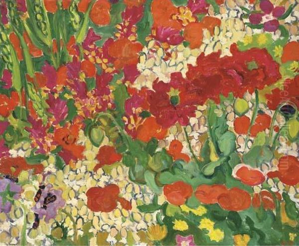 Les Fleurs Oil Painting by Louis Valtat