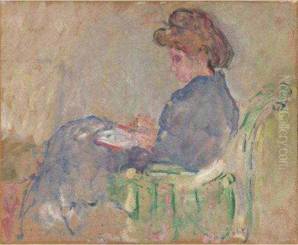 Femme Assise Oil Painting by Louis Valtat