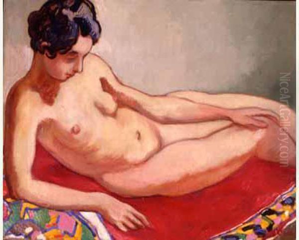 Nu Allonge Sur Un Sofa Oil Painting by Louis Valtat