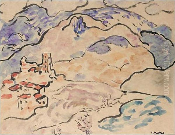 Vue Des Pyrenees Oil Painting by Louis Valtat