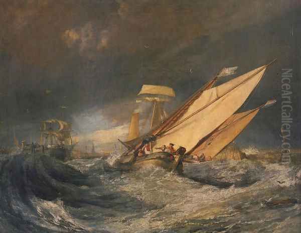 Fishing Boats Entering Cal 1803 Oil Painting by Joseph Mallord William Turner