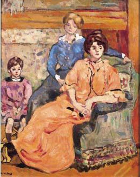 La Robe Rose (la Famille De L'artiste) Oil Painting by Louis Valtat