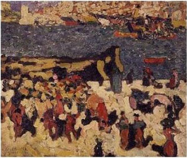 Port De Marseille Oil Painting by Louis Valtat