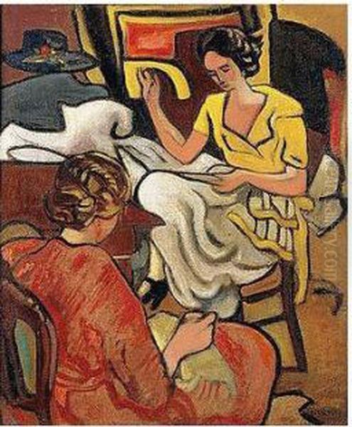 Les Couturieres Oil Painting by Louis Valtat