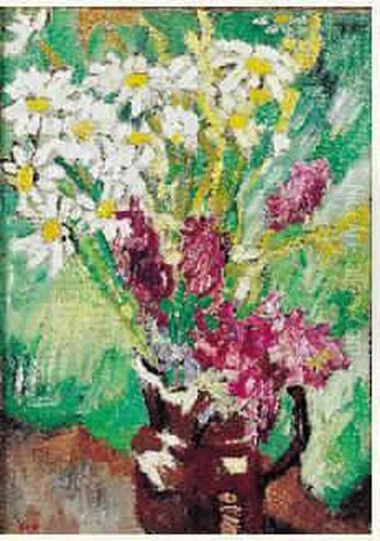 Bouquet De Fleurs Oil Painting by Louis Valtat