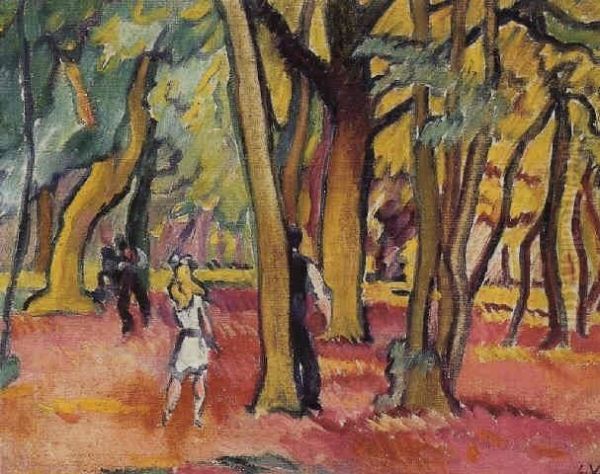 Jeux D'enfant Au Bois Oil Painting by Louis Valtat