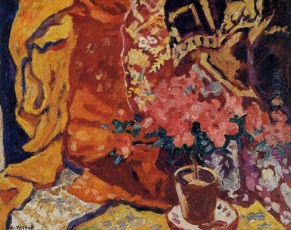 Azalee Aux Draperies Oil Painting by Louis Valtat