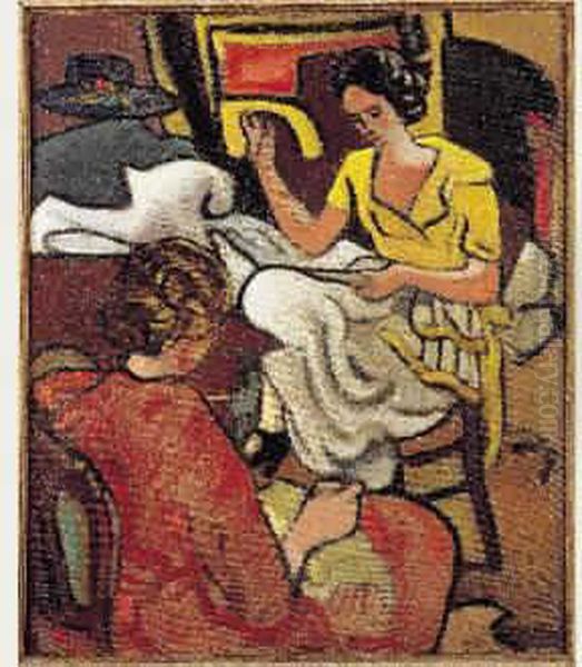 Les Couturieres Oil Painting by Louis Valtat