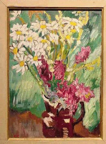 Vase Des Fleurs Oil Painting by Louis Valtat