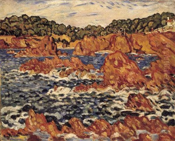 Rochers Rouges Oil Painting by Louis Valtat