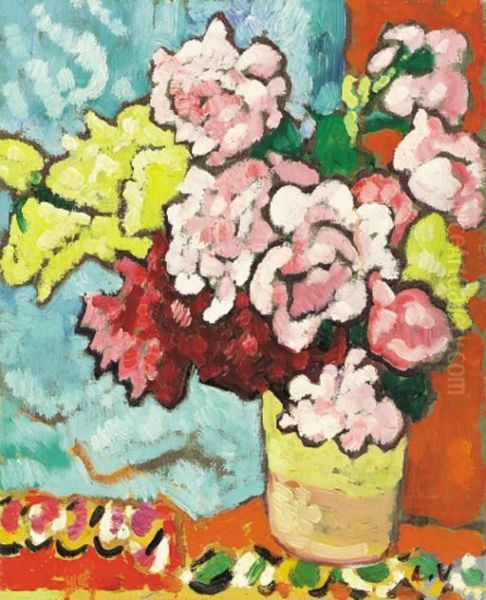 Fleurs Oil Painting by Louis Valtat