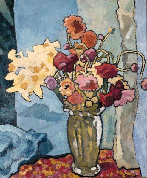 Fleurs Dans Un Vase Oil Painting by Louis Valtat