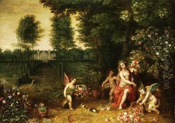 Allegorie Des Fruhlings Oil Painting by Hendrik van Balen