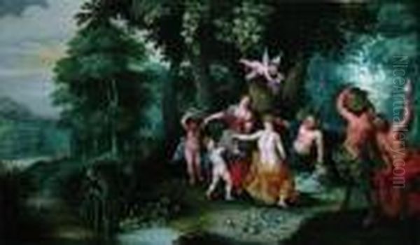 Bacchus, Venus Et Ceres Oil Painting by Hendrik van Balen