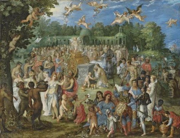 The Triumph Of Cupid Oil Painting by Hendrik van Balen