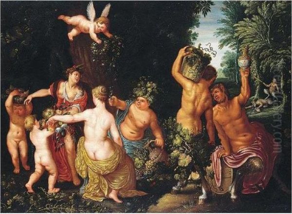 Bacchanale Oil Painting by Hendrik van Balen