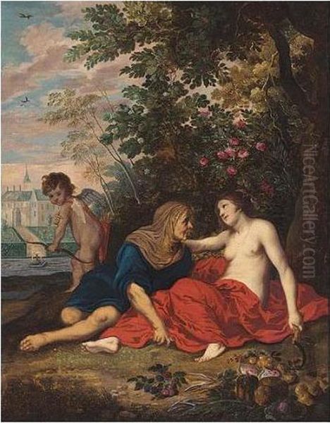 Vertumnus And Pomona Oil Painting by Hendrik van Balen