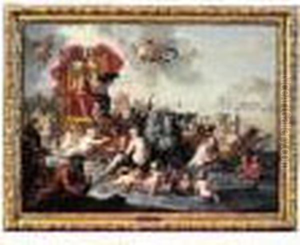 Le Triomphe D'amphitrite Oil Painting by Hendrik van Balen